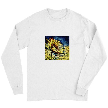 Discover Sunflower Abstract Art Retro Sun Flower Long Sleeves