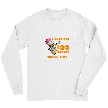 Discover I Survived 100 Masked School Days Smarter  Crayon Long Sleeves