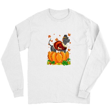Discover Dog Great Dane Thanksgiving Turkey Fall Autumn Pumpkin Long Sleeves