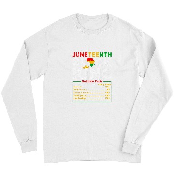 Discover Nutritional Facts Juneteenth 1865 Black King Black Queen Long Sleeves