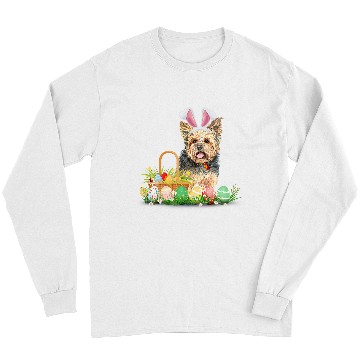 Discover Cute Yorkie Easter Day Bunny Eggs Easter Costume Long Sleeves