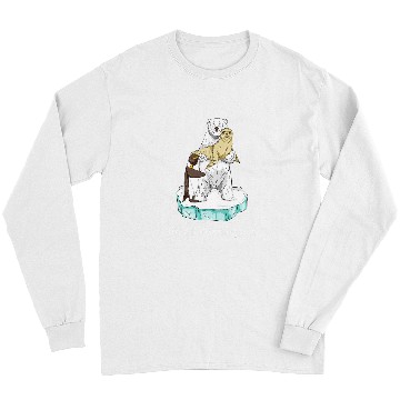 Discover Funny Bear Time Is Running Out Global Warming Polar Bear Climate Change Cute Bears Long Sleeves