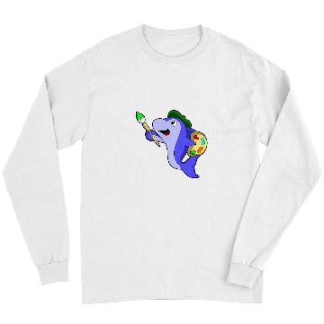 Discover Dolphin Painter Paint brush Long Sleeves