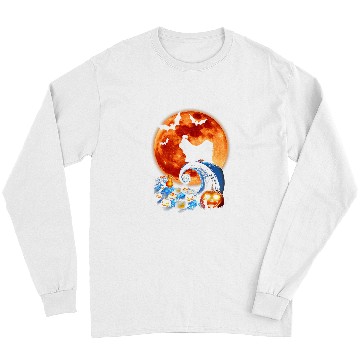 Discover Shih Tzu Dog Scary And Moon Funny Halloween Costume Long Sleeves