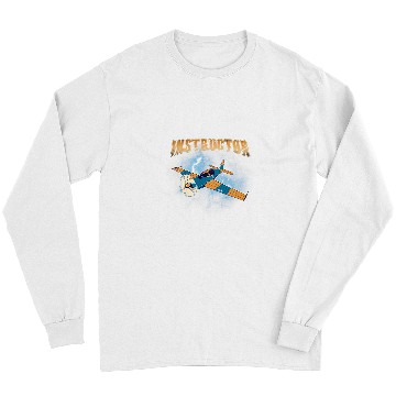 Discover Flight Instructor Pilot School Airplane Teacher Long Sleeves