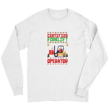 Discover Certified Forklift Operator Christmas Pajamas Driver Xmas Long Sleeves