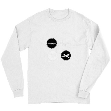 Discover Funny Retro vintages Airplane Aviation Pilot Gift 2 Long Sleeves