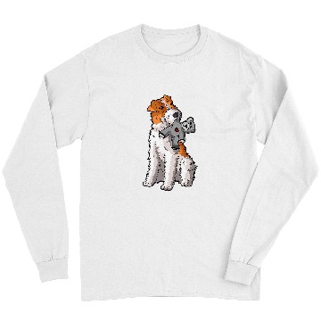 Discover Wire hair fox terrier stuffed animal foxterrier Long Sleeves