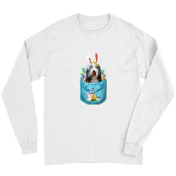 Discover Bunny Bearded Collie In Pocket Easter Day Eggs Bunny Dog Long Sleeves