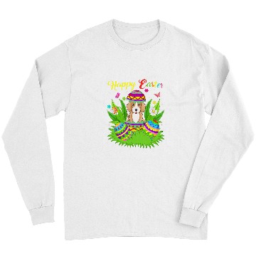 Discover Foxhound Dog Lover Floral Easter Egg Funny Foxhound Easter Long Sleeves