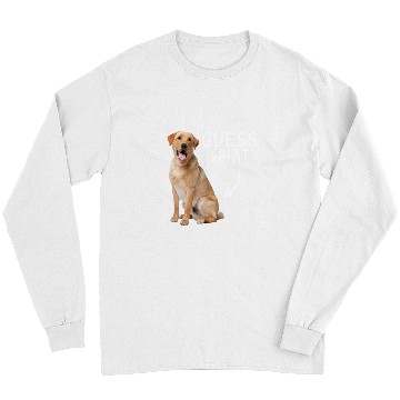 Discover Labrador Lab Dog Guess What Yellow Lab Butt Funny Labrador Retriever Owner Long Sleeves