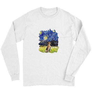 Discover Starry Night Impressionist Dog Art English Foxhound Long Sleeves
