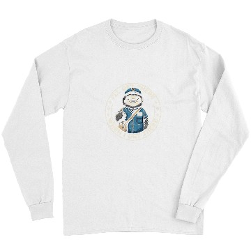 Discover Sloth Postal Worker Funny Postman Mail Carrier Sloth Grunge Long Sleeves