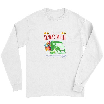 Discover Christmas Truck Driver Funny Christmas Santa Sleighs 3 Long Sleeves