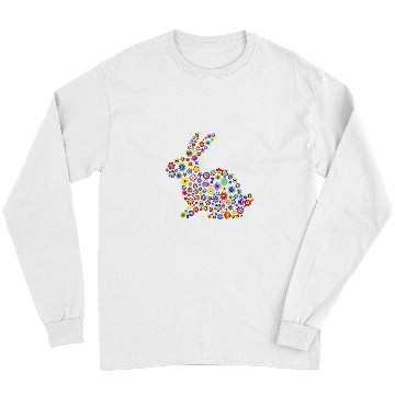 Discover Rabbits Floral Easter Bunny Girls Women Spring Flowers Rabbit 1 Long Sleeves