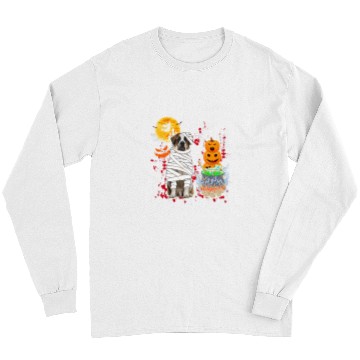 Discover Mummy St Bernard Dog Halloween Dog Scary Pumpkins Lover Long Sleeves