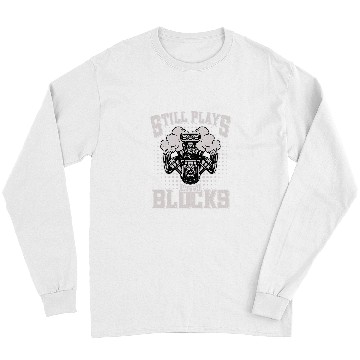 Discover Still Play With Blocks Car Guy Engine Repair Auto Mechanic Long Sleeves