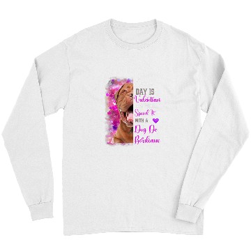 Discover Womens Dog De Bordeaux Mom Funny Valentines Day Dog Lovers Long Sleeves