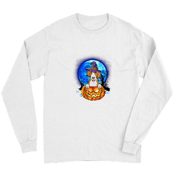 Discover Foxhound Witch Hat Pumpkin Scary Halloween Dog Lovers Long Sleeves