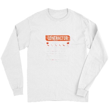 Discover Contractor Hourly Rate Construction Builder Handyman Gift Long Sleeves