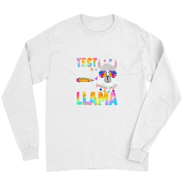 Discover Retro Test Day No Prob Llama Teacher Student Exam Test Day Long Sleeves