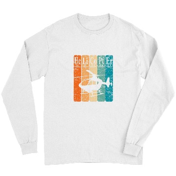 Discover Helicopter Periodic Table Elements Aviation Helicopter Pilot 1 Long Sleeves