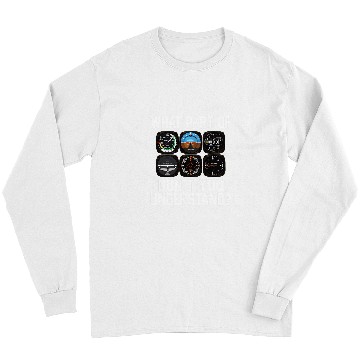 Discover Funny Pilot Aviation Airline Pilot Flight Instruments Long Sleeves