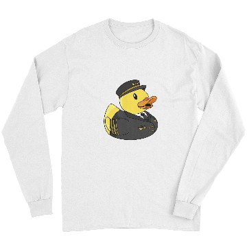 Discover Rubber Duck Pilot Aircraft Ducky Funny Rubber Duck Lover Long Sleeves