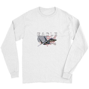 Discover F15 Eagle Fighter Jet Aircraft Military Aviation Pilot Long Sleeves