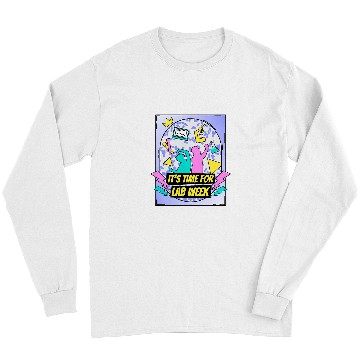 Discover Lab Week Laboratory Tech 90s Theme Technologist Scientist Long Sleeves