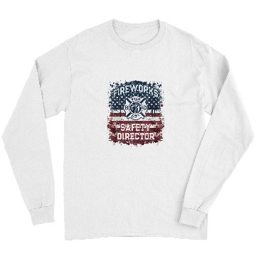 Discover USA Flag FIREWORKS SAFETY DIRECTOR Supervisor Manager Pyro Long Sleeves