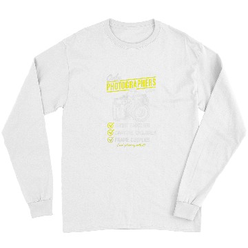 Discover Photography Lover Funny Photograph Camera Photographer Long Sleeves