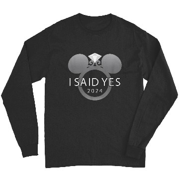 Discover Disney I Said Yes 2024 Engagement Ring Proposal Mickey Long Sleeves