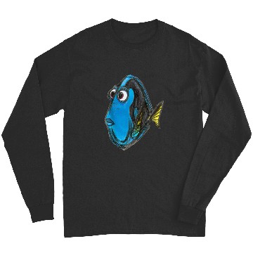 Discover Disneyss Pixars Finding Nemo Dory Blue Fish Sketch Portrait Long Sleeves