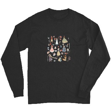 Discover Disney Princess  Collage Icons Group Shot Chest Long Sleeves