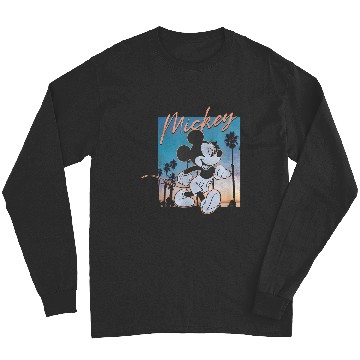 Discover Disney Mickey And Friends Walking On The Sunset Poster Long Sleeves