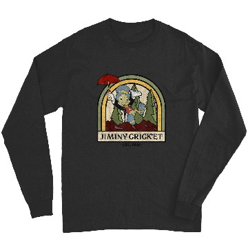 Discover Disneyss Pinocchio Jiminy Cricket Established 1940 Long Sleeves