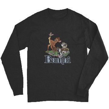 Discover Disney Bambi  Group Floral Poster Long Sleeves
