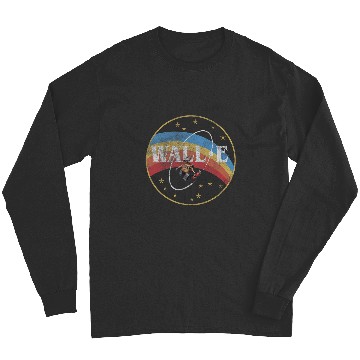 Discover Disney Pixar WALL-E Space Rainbow Circle Logo Distressed Long Sleeves