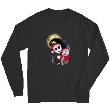 Discover Disney The Nightmare Before Christmas Jack & Sally Santa Hat Long Sleeves