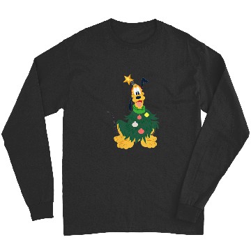 Discover Disney Pluto Holiday Christmas Tree Costume Corner Art Long Sleeves