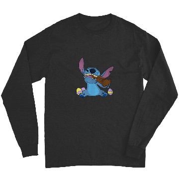 Discover Disney Stitch Eats Chocolate Bunny Easter Long Sleeves