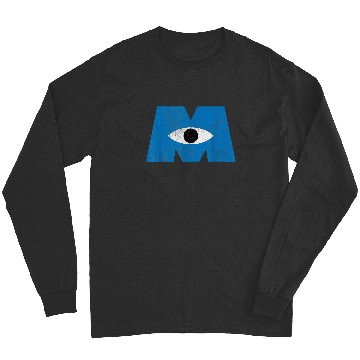 Discover Disney Monsters, Inc Distressed Cyclops Blue Logo Long Sleeves