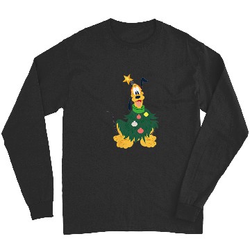Discover Disney Pluto Holiday Christmas Tree Costume Corner Art Long Sleeves