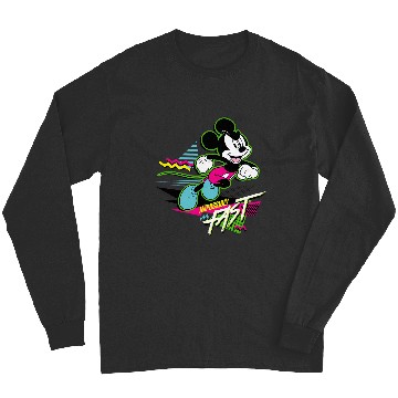 Discover Disney Mickey Mouse Impossibly Fast 90s Retro Long Sleeves