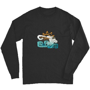 Discover Disney Moana Maui Hook Surf and Sun Gradient Graphic Long Sleeves
