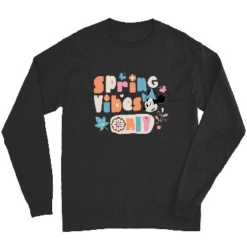 Discover Disney Minnie Mouse Spring Vibes Only Springtime Long Sleeves