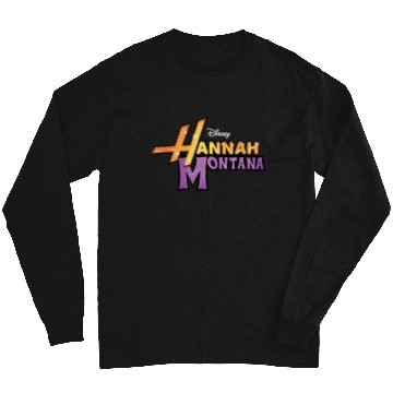 Discover Disneyss Hannah Montana Classic Iconic Big Chest Text Logo Long Sleeves