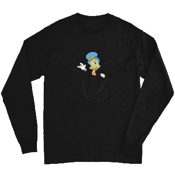 Discover Disney Pinocchio Jiminy Cricket Faux Pocket Long Sleeves