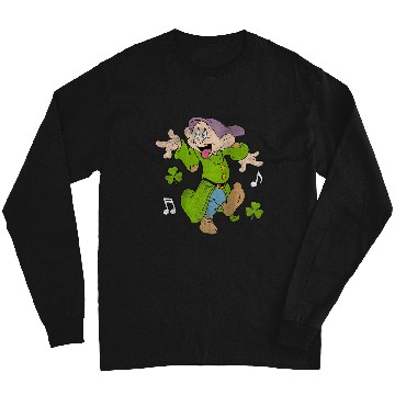 Discover Disneyss Snow White St Patrick Day Happy Dopey Chest Logo Long Sleeves